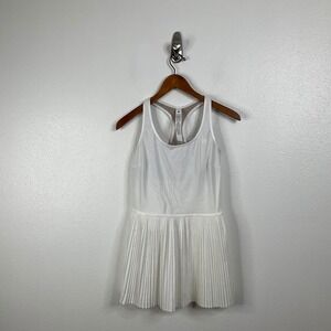 strapless open back dress St Agni Everyday Cotton Pleat Dress-Ecru Stripe